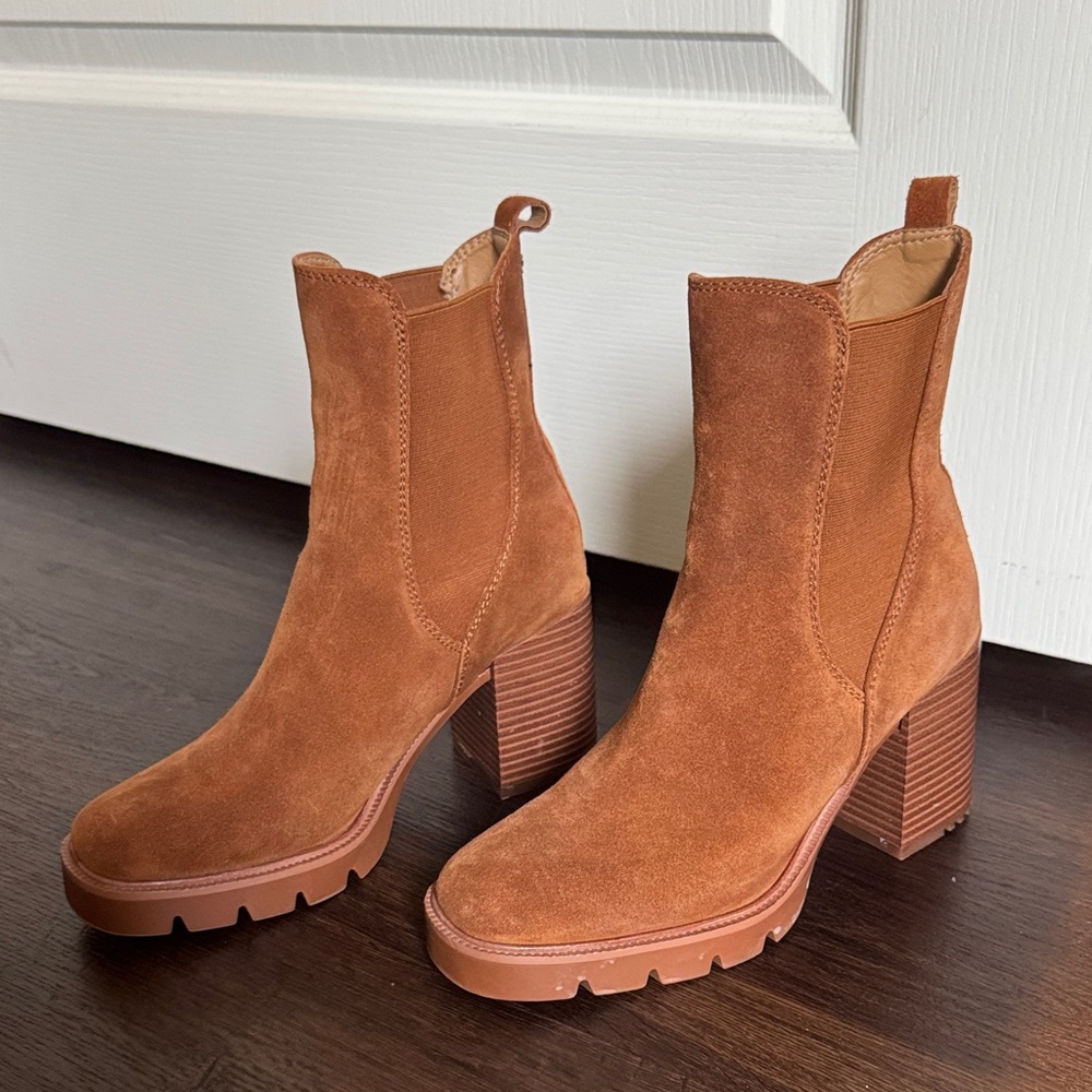 Sam Edelman Tan Suede Heeled Boots